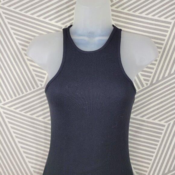 French Connection Dress Size XS Dress Ribbed Knit Jersey Fringe Bottom Tank - Picture 3 of 6